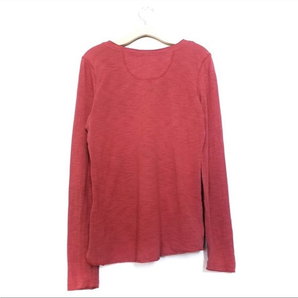 NEW Patagonia Organic Cotton Long-Sleeved Necessity Henley Top Red XL - Picture 4 of 6